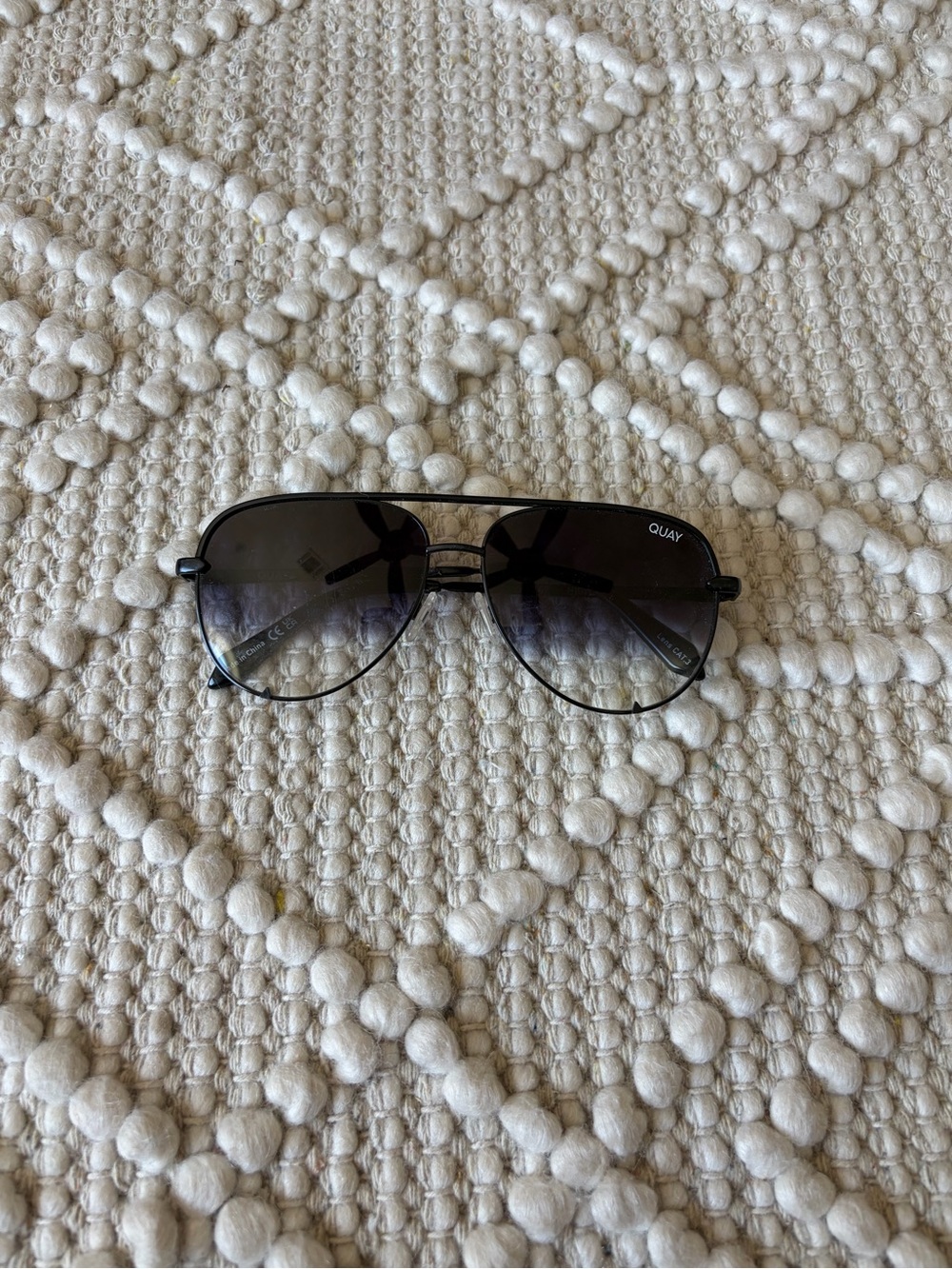 Quay Me Black Aviator Sunglasses - Gradient Smoke Lenses